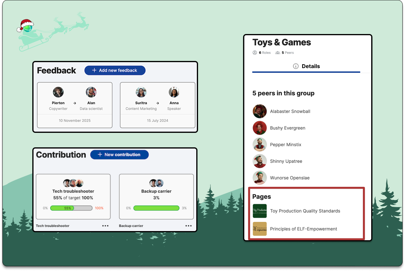 Contribution, Feedback, and Pages got some love.